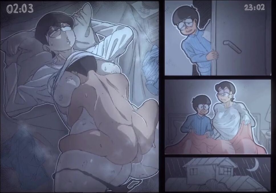 MILF Mother Son Hentai Animation - Ahegao Mating Press on Bed