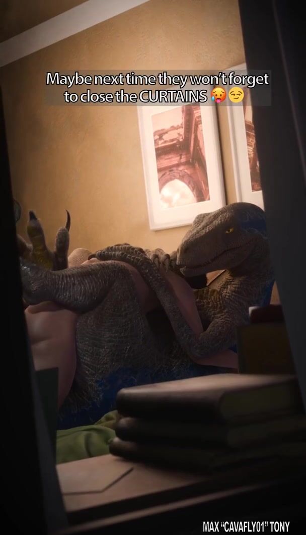 Blue Velociraptor Mating Hentai: Creampie with Dinosaur in Missionary…
