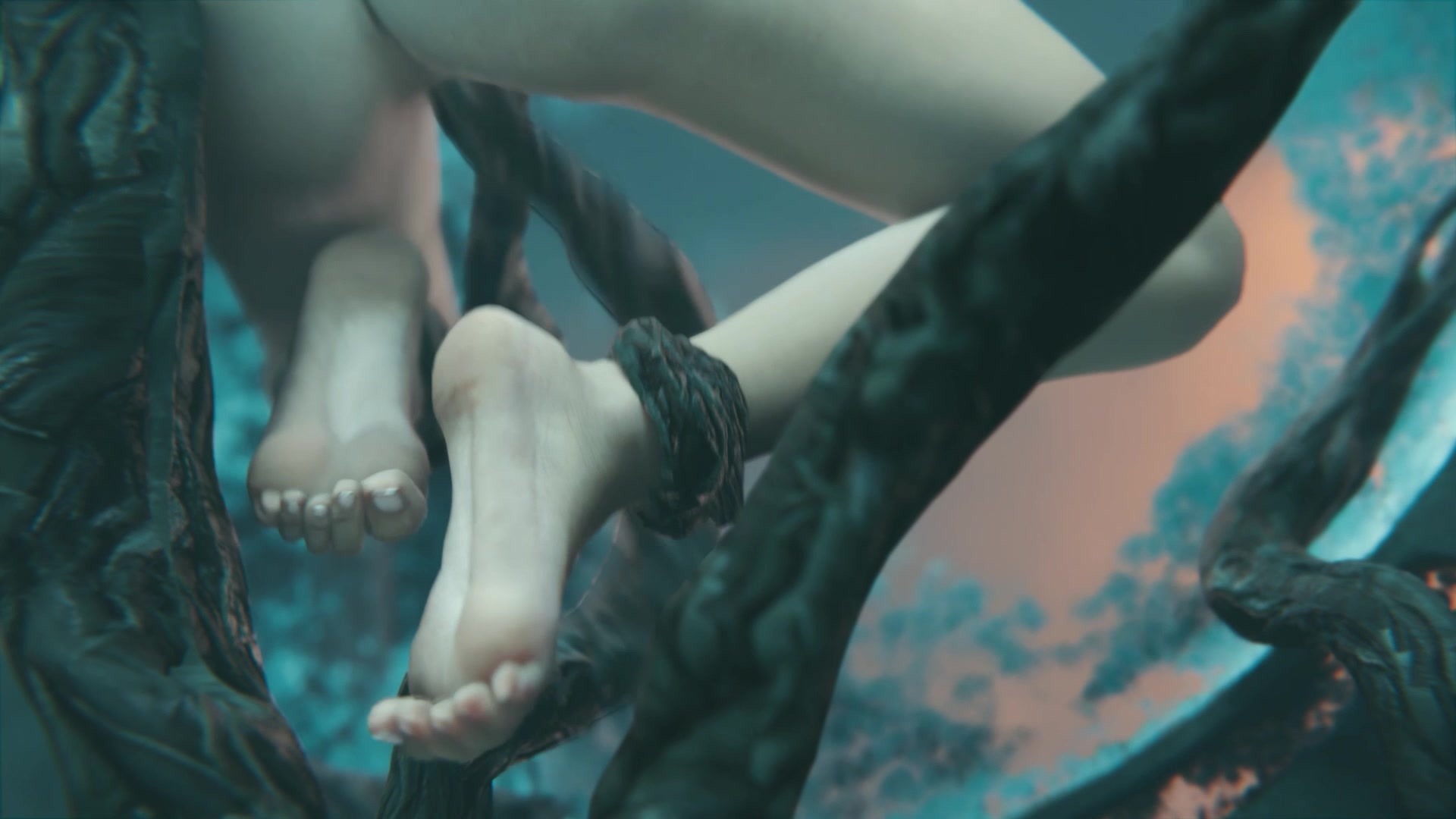 3D Hentai: Pregnant Hermione Granger Takes Tentacles and Dildo