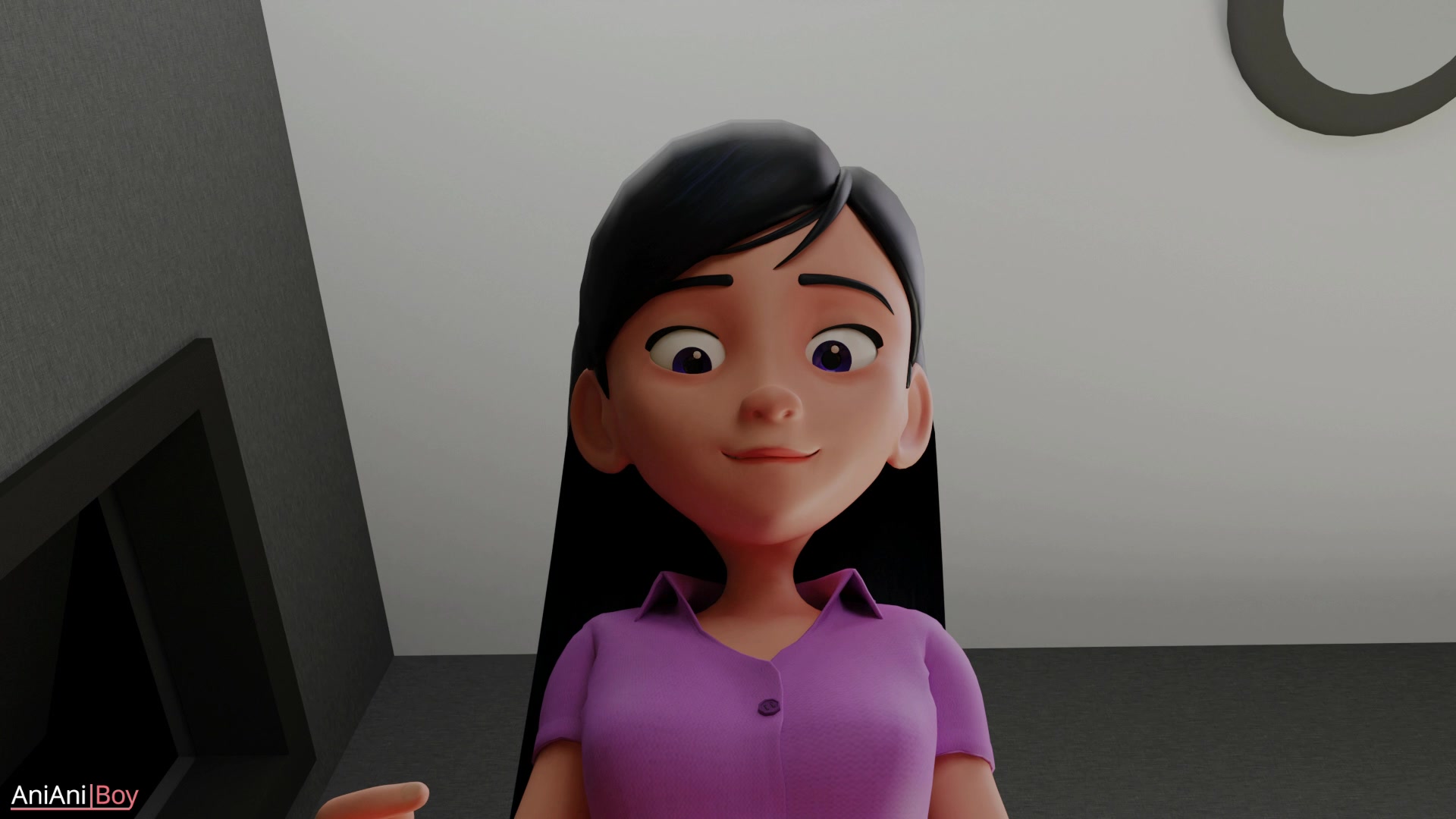 Futanari Helen Parr Facefucks Violet in 3D Hentai POV Animation