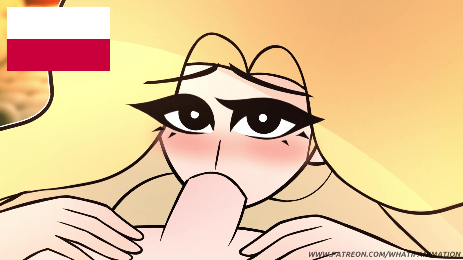 Poland Hentai Animation: 2D Oral Blowjob with Sound