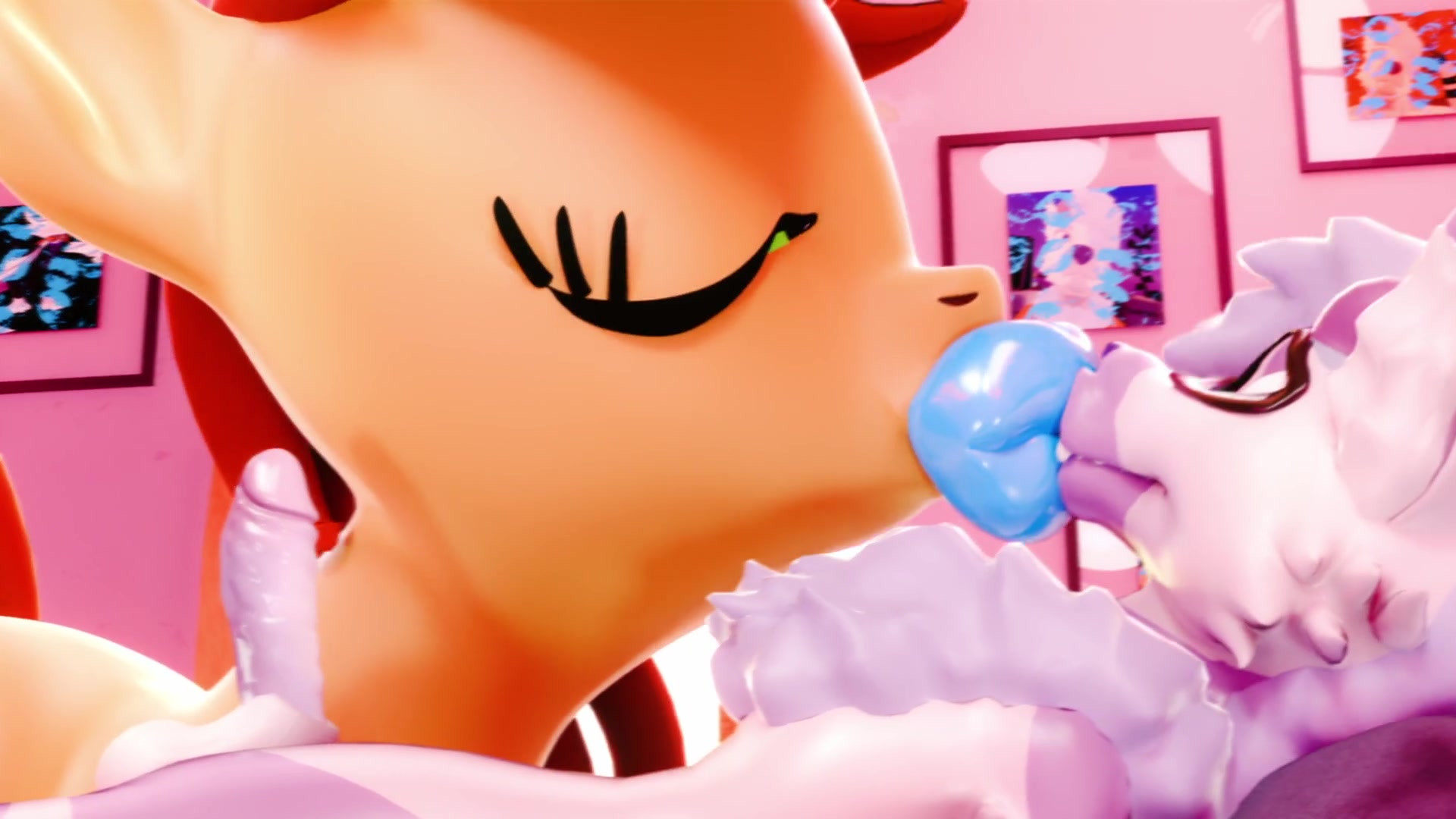3D Furry Pony Hentai: captured Anthro Blowjob &amp; Facesitting