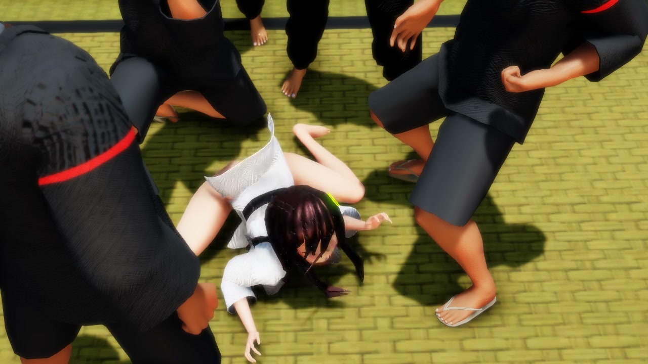MMD Ryona Gore Animation: Internal Karate Training Hentai