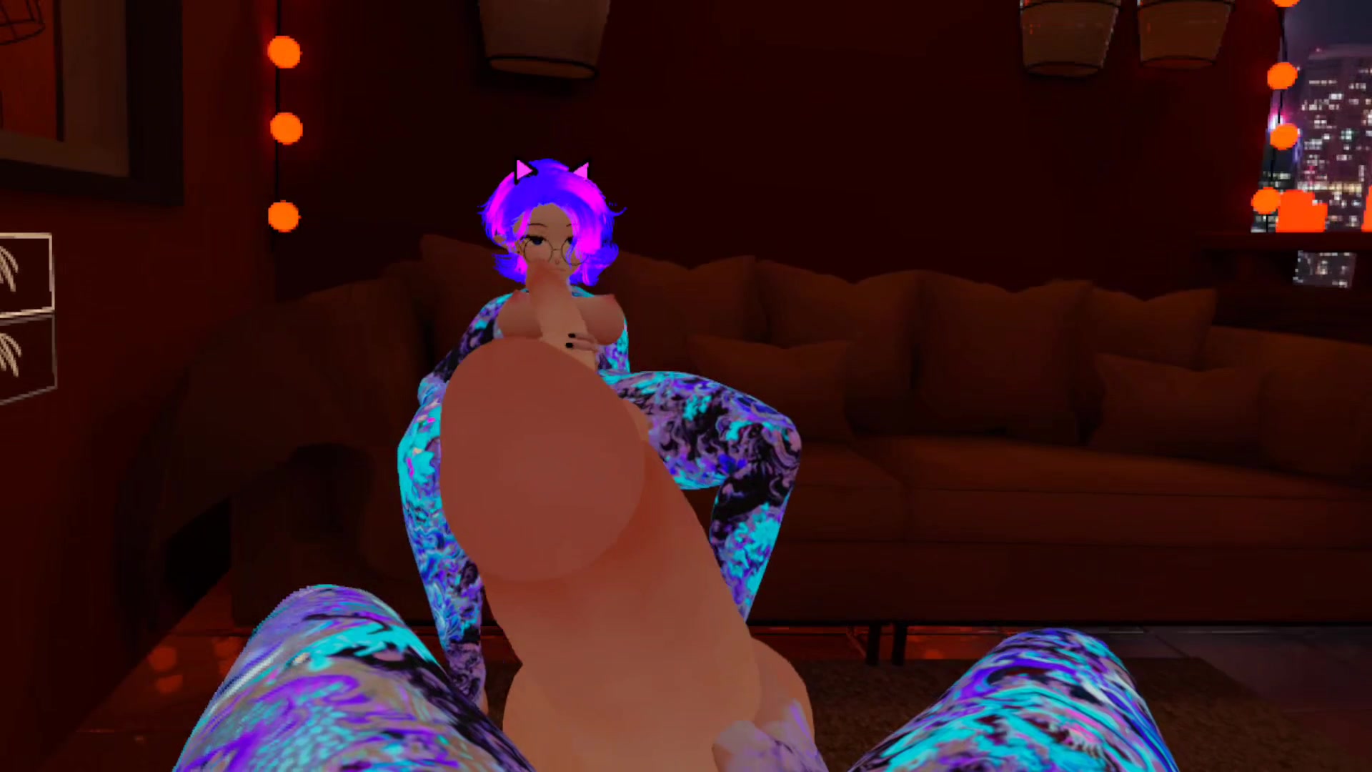 VR Chat Futanari POV: Solo Masturbation with Big Breasts Hentai